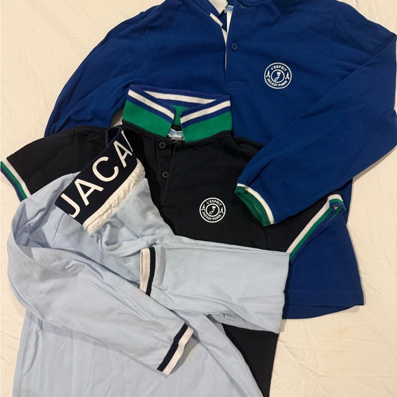 Jacadi Kids Polo Shirt - Blue and Black with Green Accents - Picture 2 of 7